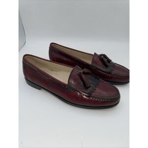 GH Bass‎ Weejuns Kiltie Loafer Mens 12 D Burgundy Tasseled Dress Shoes USA